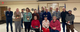 All HOF inductees at banquet